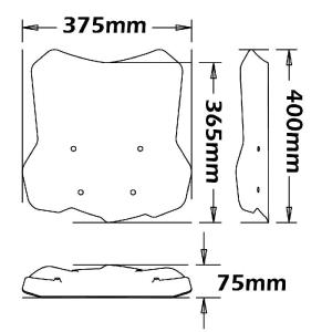 Parabrisas bajo para soportes originales BMW f 750 gs 18- Â· 2